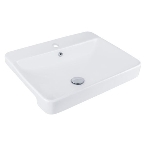 Attache Semi-Recessed 1 Hole Wash Basin