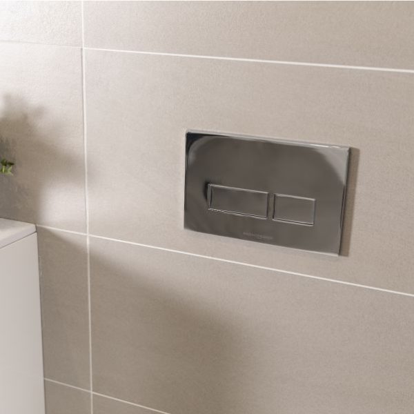 Dual Flush Plate With Rectangle Buttons - Image 2